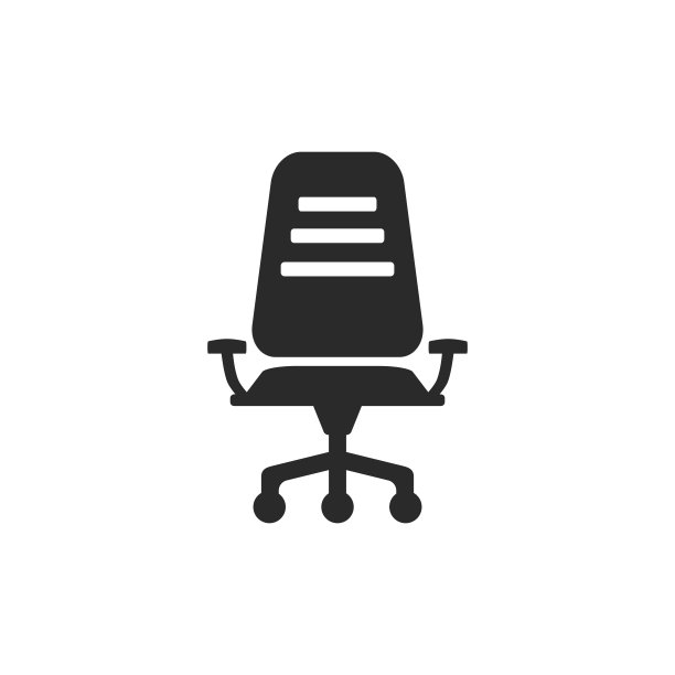 办公室椅子图标矢量插图图片下载