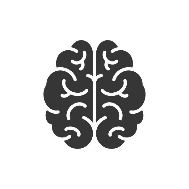 大脑图标矢量插图图片下载