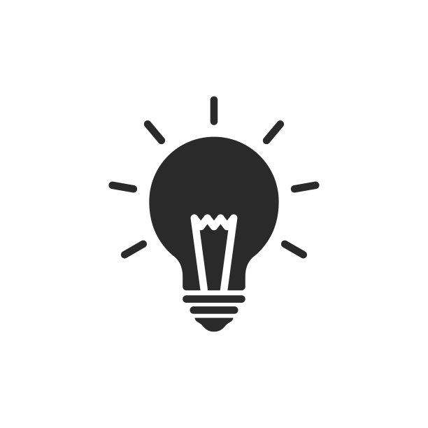 灯泡图标矢量插图图片下载