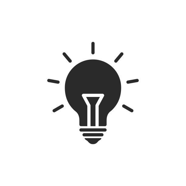灯泡图标矢量插图图片下载