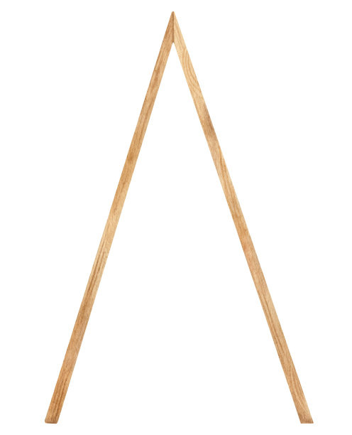 水彩木制三角拱。木制纹理的手绘婚礼拱门图片下载