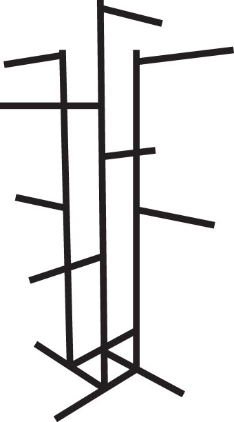 地板装布展示架概念矢量颜色图标设计，零售商店设备符号，超市固定装置标志，杂货店供应库存插图图片下载