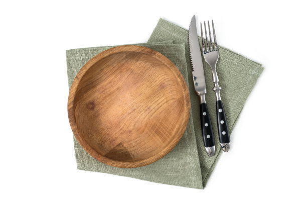 空孤立的绿色盘子在白色背景图片下载