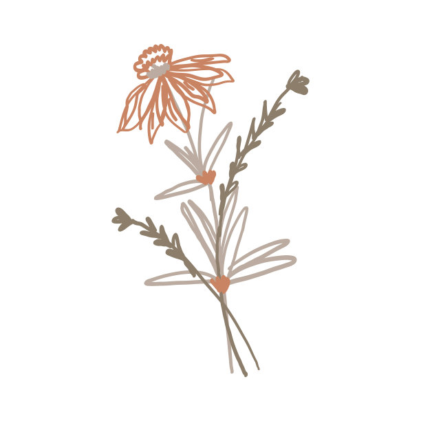 天真雕刻涂鸦中性花朵图案图标图片下载