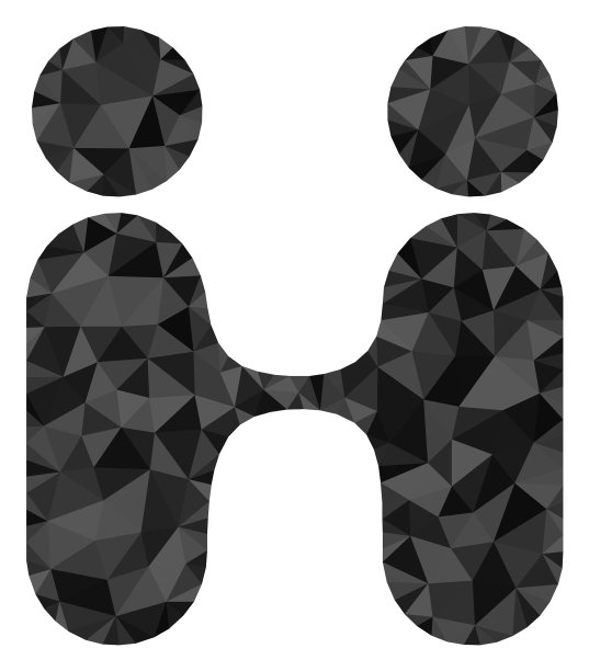 暹罗双胞胎人多边形低多边形平面图标图片下载