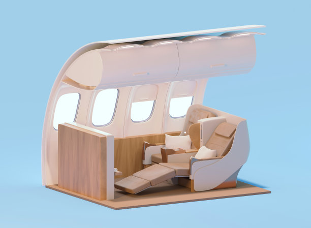 飞机内部横截面。商务舱图片下载