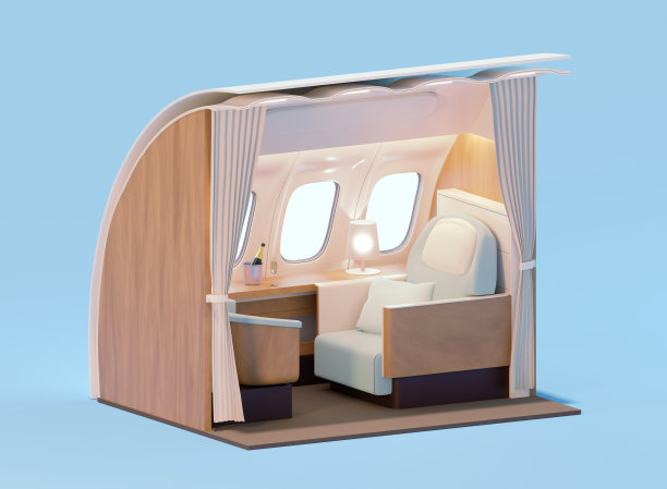 飞机内部横截面。头等舱图片下载