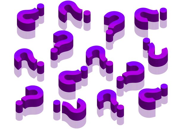 插图随机安排紫色3D问号图片下载
