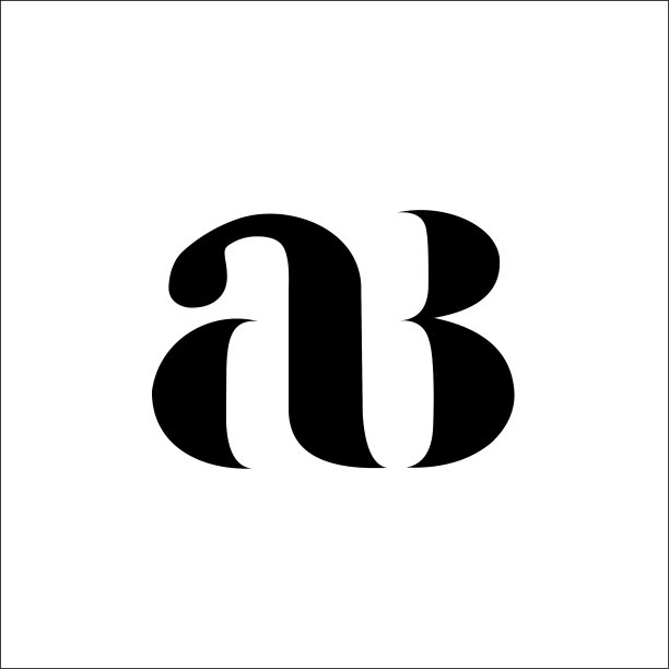 首字母AB字母标志向量图片下载