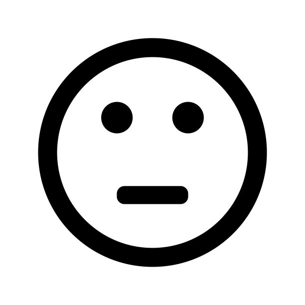 平面风格的卡通笑脸表情图标图片下载