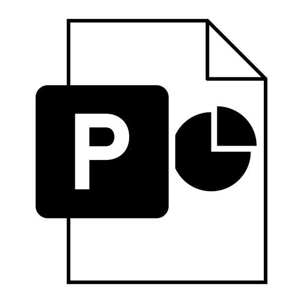 PPT演示文件图标的现代扁平设计图片下载