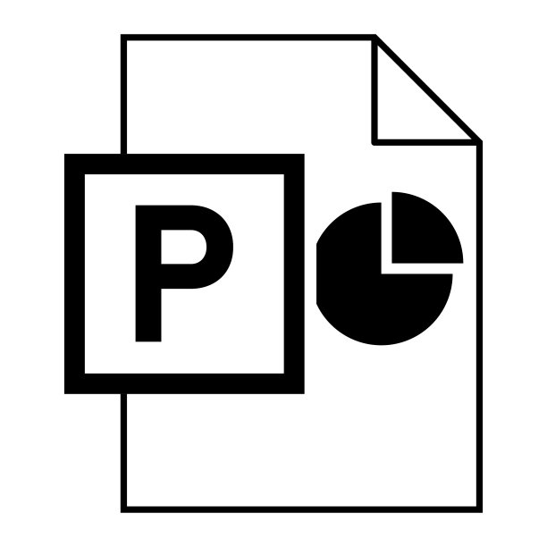 PPT演示文件图标的现代扁平设计图片下载