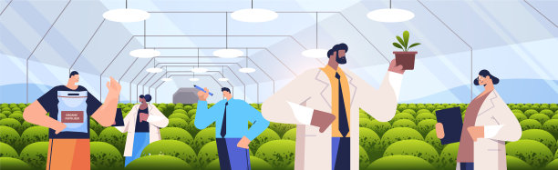 混种农业工程师研究植物图片下载