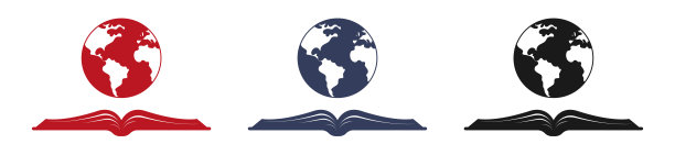 教育的概念。一套说明性的地球仪和一本打开的书。图片下载