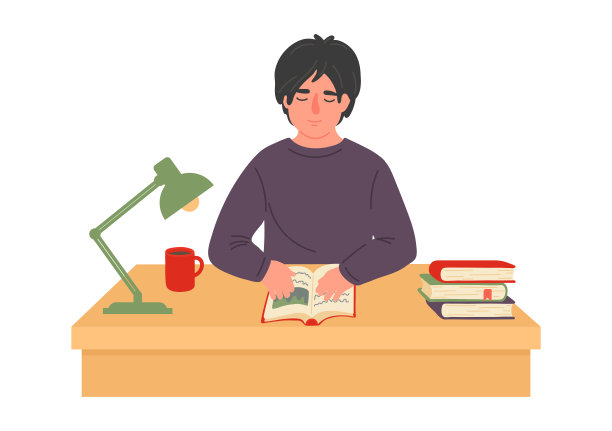 人们在餐桌上读书图片下载