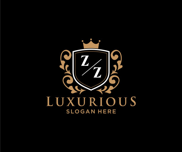 首字母zz皇家奢侈标志模板图片下载