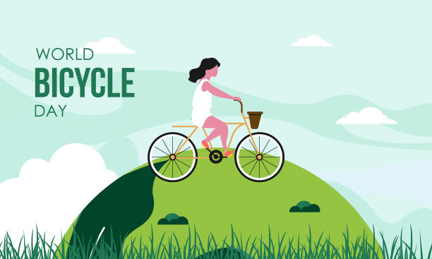 卡通世界自行车日图片下载