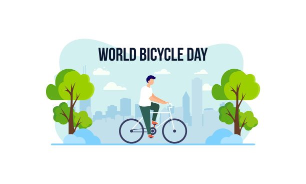 卡通世界自行车日图片下载
