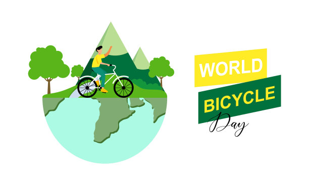 卡通世界自行车日图片下载