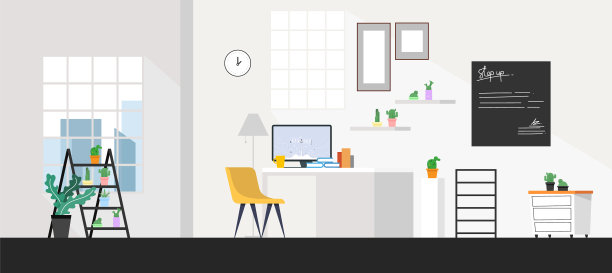 办公室房间现代内饰办公室图片下载