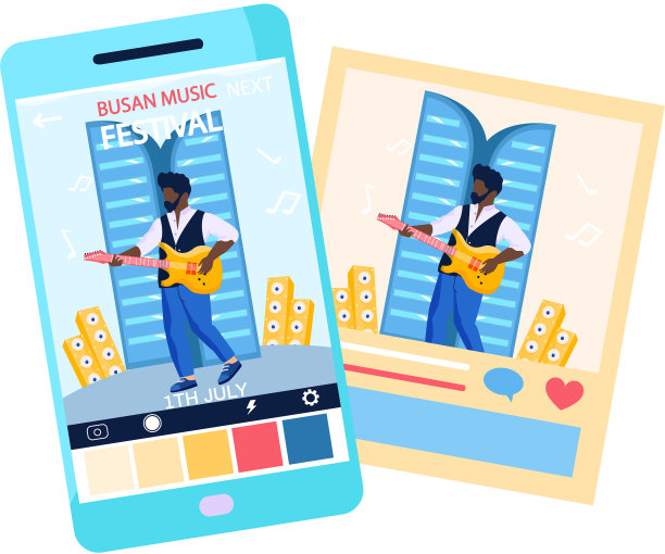 露天音乐会海报在户外夏季音乐图片下载