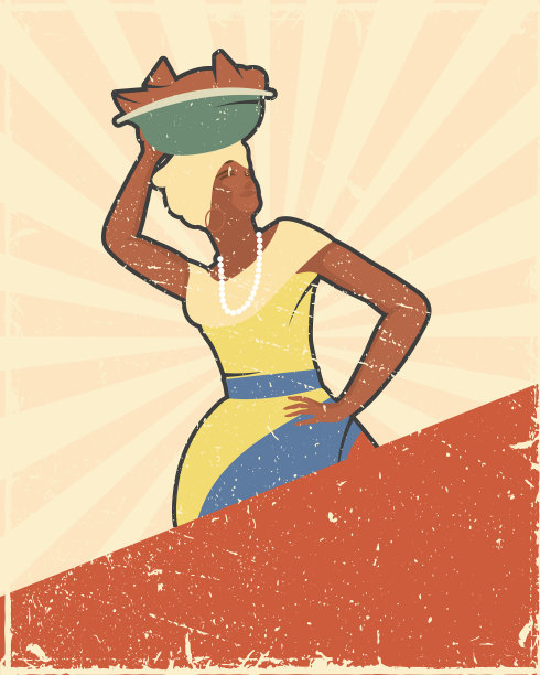 非洲式发型哥伦比亚女售货员图片下载