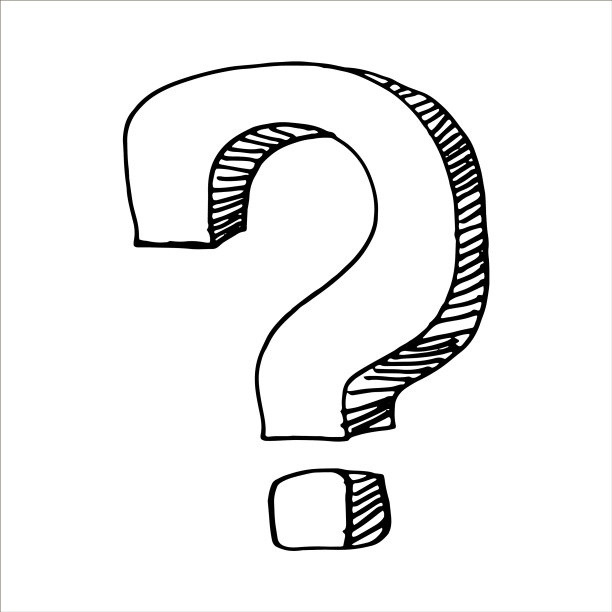 问号手画孤立上图片下载