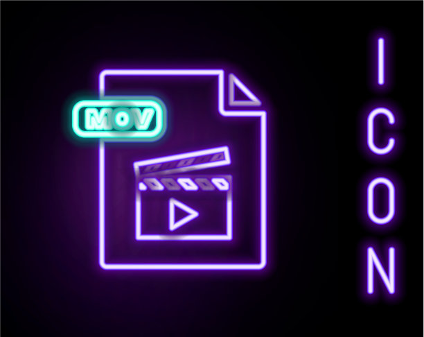 发光的霓虹灯线mov文件文件下载mov图片下载