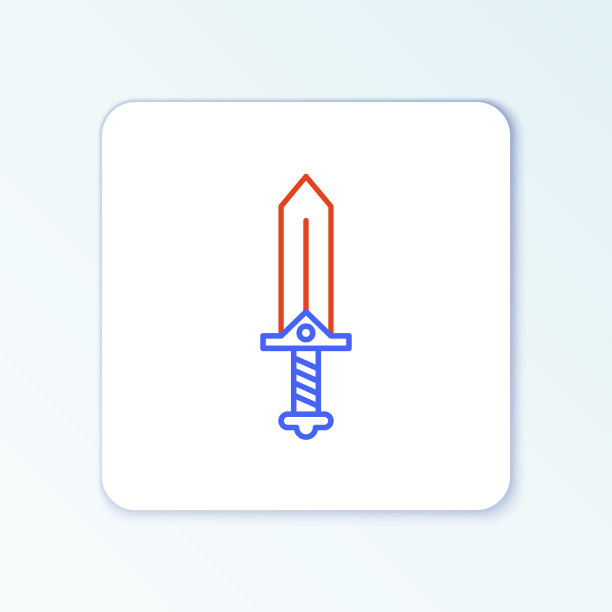 线剑为游戏图标隔离在白色上图片下载
