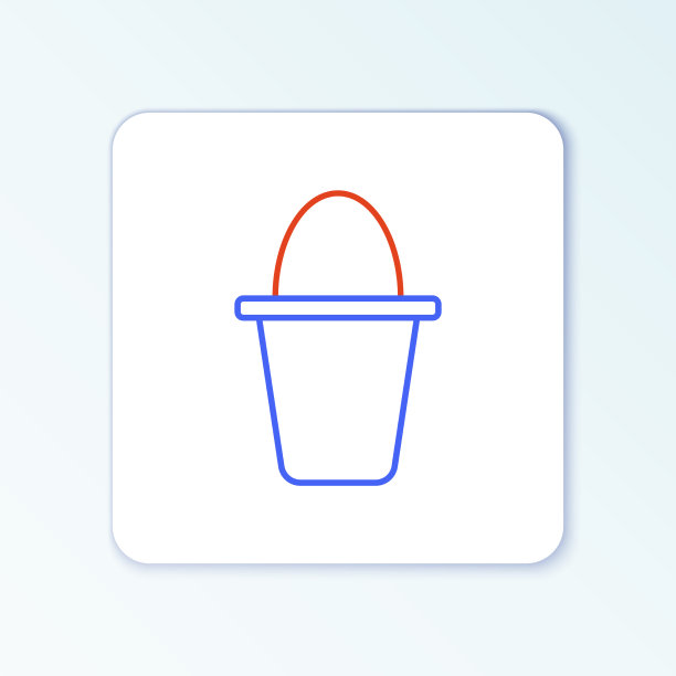 线钓桶图标隔离白色图片下载