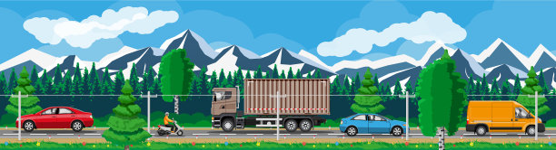 郊区运输与货物图片下载