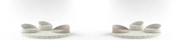 圆形大理石基座的3D渲染，白色地板上展示产品的平台。底座可用于商业广告，独立于白色背景，产品展示，插图。图片下载