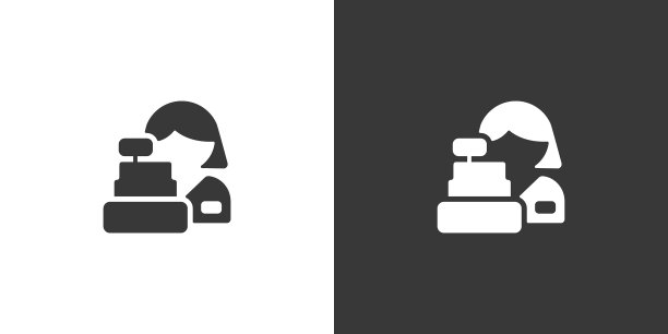 女超市收银员和女收银员图片下载