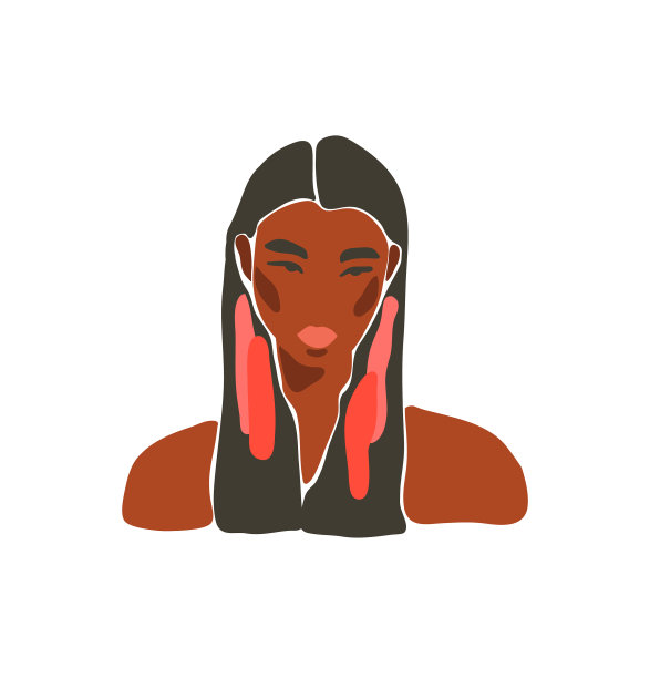 手绘抽象股票平面图形图片下载