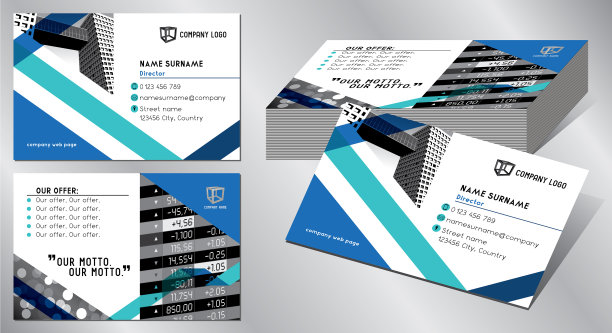 名片模板85x55mm -现代办公室图片下载