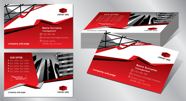 名片模板85x55mm -现代办公室图片下载