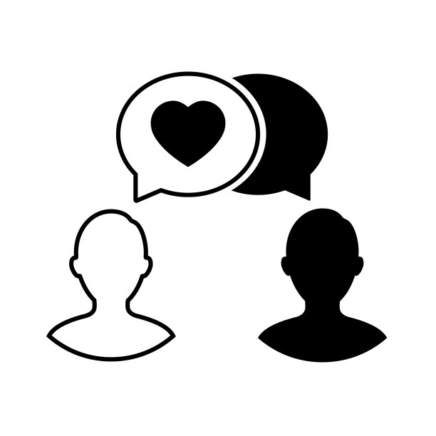 剪影的人与对话，演讲气泡图片下载