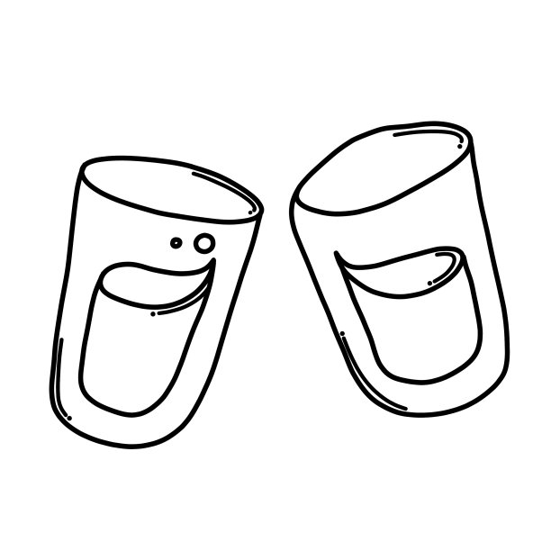 水杯涂鸦图标素描手图片下载