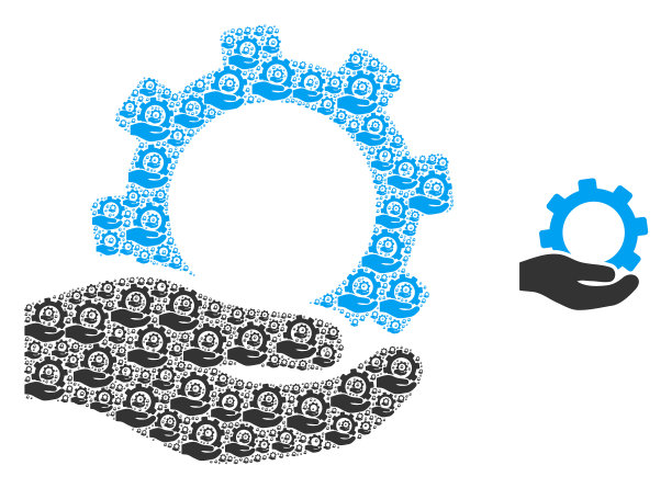 服务递归图标Mosaic图片下载