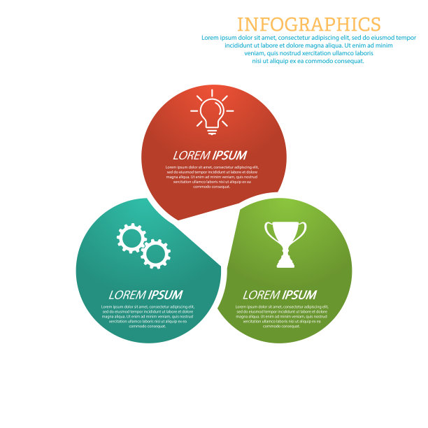 信息图形模板与可视化图标3阶段图片下载