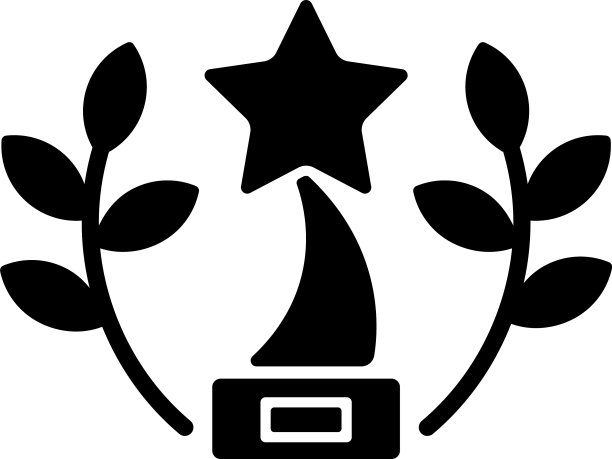 获奖内容黑色字形图标图片下载