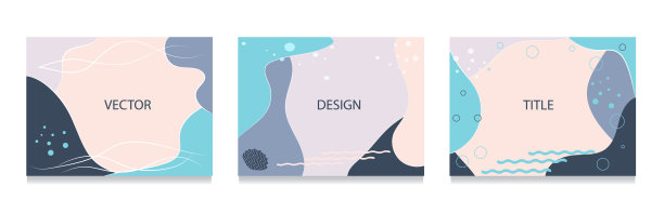 在灰蓝色色调的抽象向量背景集图片下载