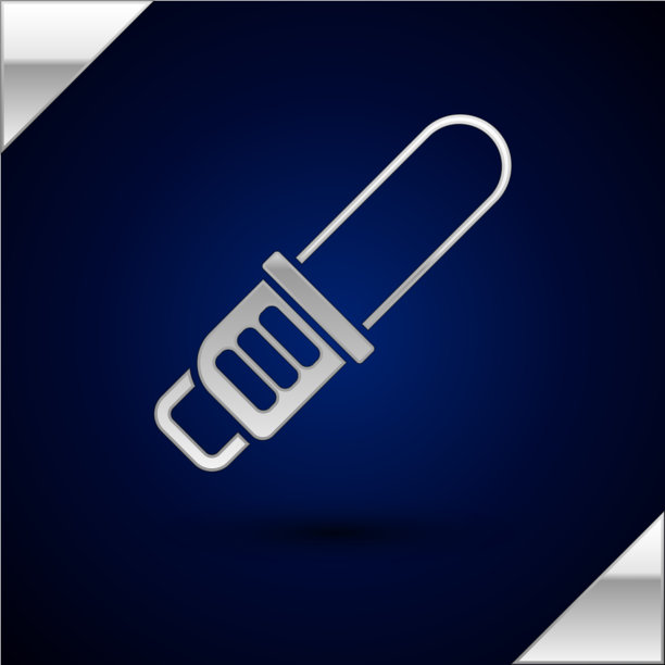 银链锯图标孤立在深蓝色图片下载