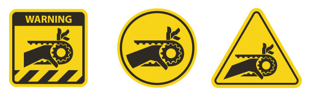 手纠缠缺口皮带传动符号标志图片下载