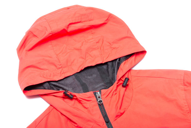 红橙黑拉链风衣远足夹克图片下载