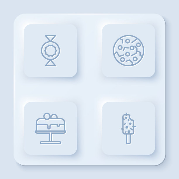 把糖果、饼干或饼干蛋糕放在盘子里图片下载