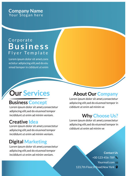 企业商业宣传单设计图片下载