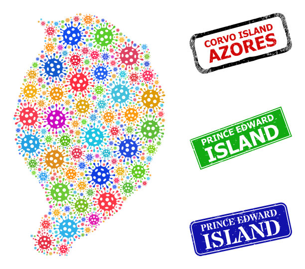 纹理爱德华王子岛徽章和彩色图片下载