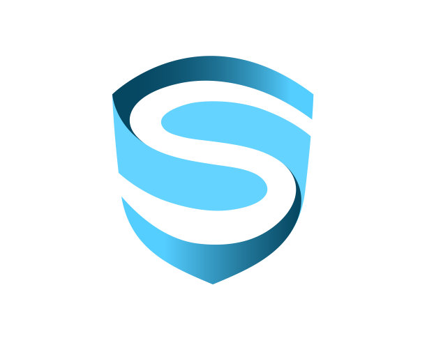 创意3d盾牌的字母标志图片下载