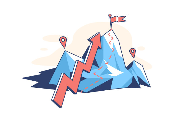 带箭头的山图片下载